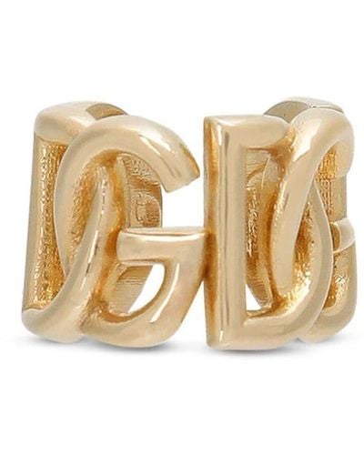 Dolce & Gabbana Pendiente ear cuff con logotipo DG - Blanco