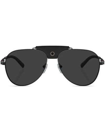 BVLGARI Pilot-frame Tinted-lenses Sunglasses - Black