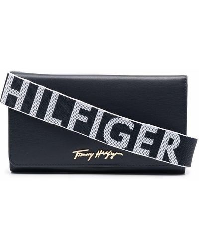 Tommy Hilfiger Satchel-Tasche mit Logo-Schild - Blau