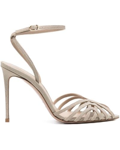 Le Silla Embrace 105mm Glittered Sandals - Metallic