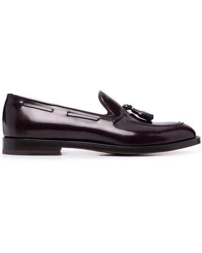 SCAROSSO William Leren Loafers - Paars