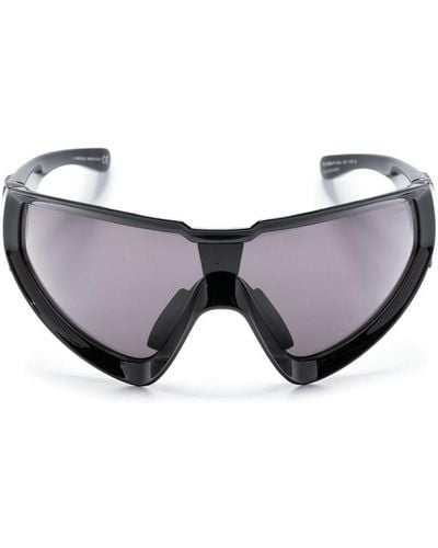 Moncler Wrapid Sonnenbrille mit Shield-Gestell - Schwarz