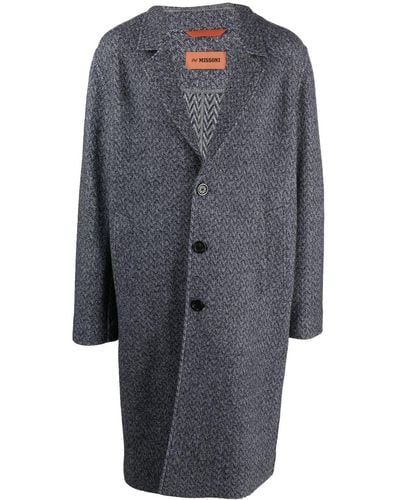Missoni Manteau en laine à simple boutonnage - Gris