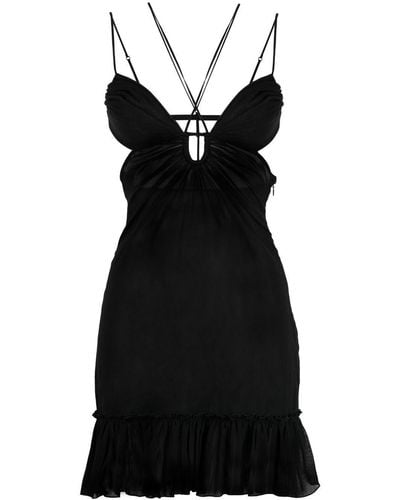Nensi Dojaka Mini-jurk Met Uitgesneden Detail - Zwart