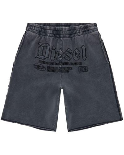 DIESEL P-rawmarshy Cotton Shorts - Blue