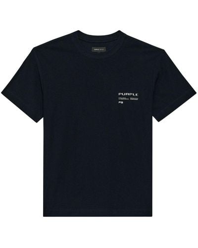 Purple Brand T-shirt Met Logoprint - Blauw
