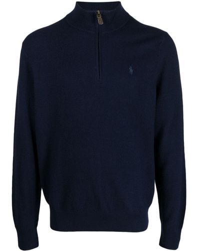 Polo Ralph Lauren High-neck Wool Jumper - Blue
