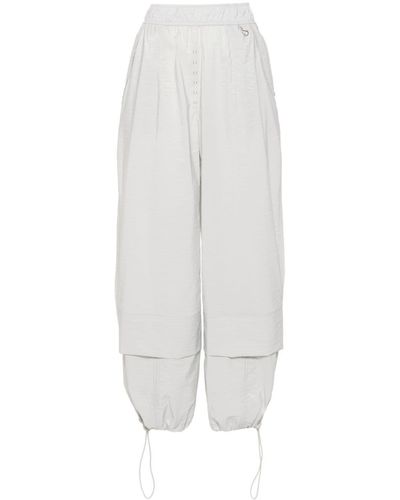 Low Classic Creased Wide Trousers - White