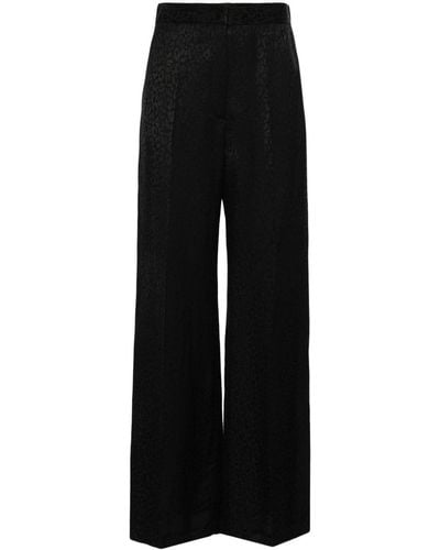 PS by Paul Smith Leopard-print High-rise Palazzo Pants - Black