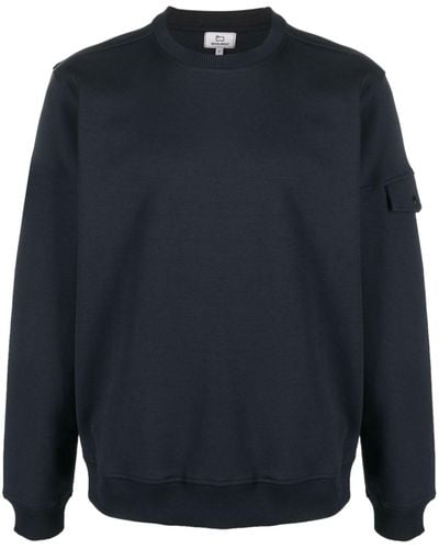 Woolrich Sweater Met Logoprint - Blauw