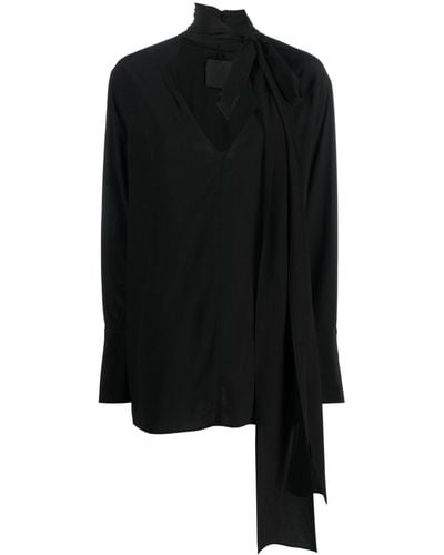 Givenchy Blusa con lazo en el cuello - Negro
