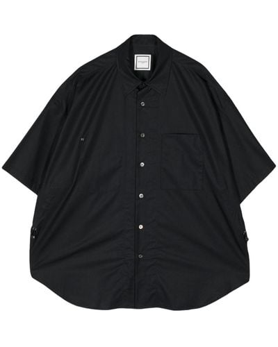 WOOYOUNGMI Short-sleeve cotton shirt - Schwarz