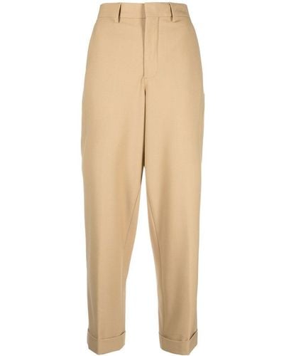 Closed Auckley Pressed-crease Tailored Trousers - Natural