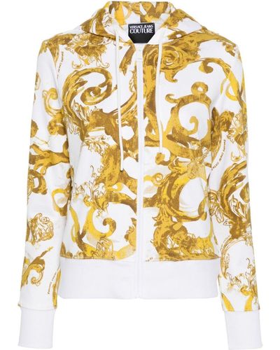 Versace Jeans Couture Sudadera con capucha y estampado Baroccoflage - Metálico