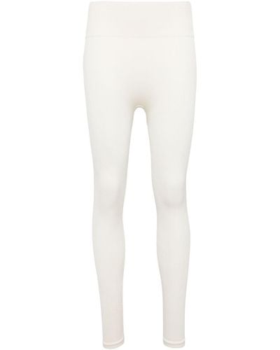 Prism Ribbed High-waisted leggings - White