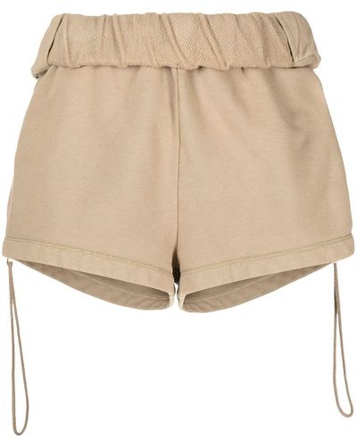 Dion Lee Rolled-waist Track Shorts - Natural