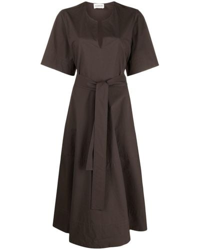 P.A.R.O.S.H. Canyox Belted Maxi Dress - Brown