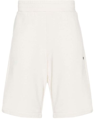 Lardini Shorts mit Logo-Stickerei - Weiß