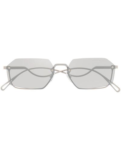 Emporio Armani Sonnenbrille mit geometrischem Gestell - Grau