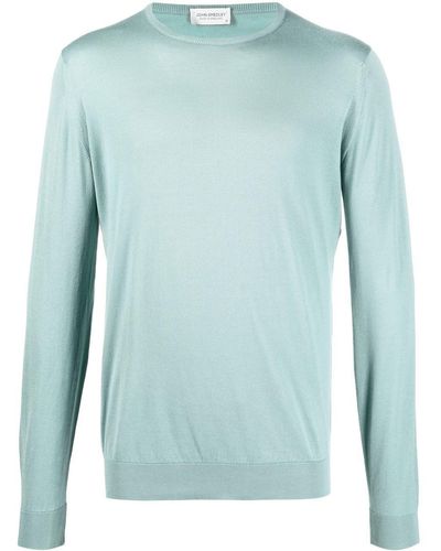 John Smedley Fine-knit Cotton Sweater - Blue