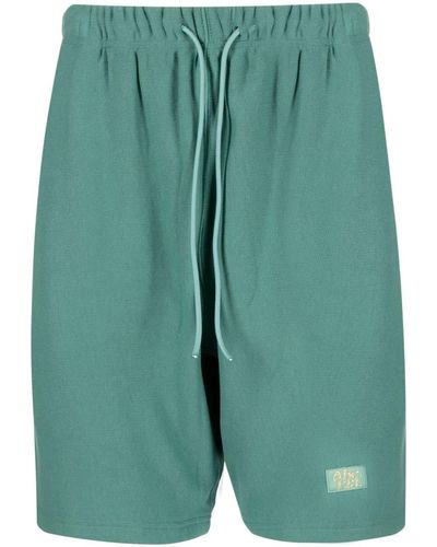 Advisory Board Crystals Logo-embroidered Cotton Track Shorts - Green