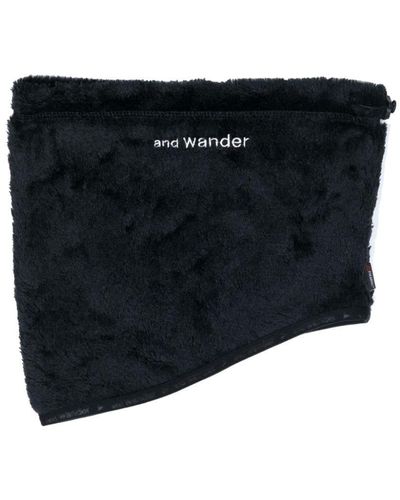 and wander ネックウォーマー - ブラック