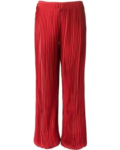 Amir Slama High waist silk trousers - Rojo
