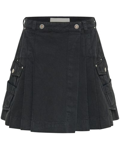 Dion Lee Cargo Pleated Skirt - Black