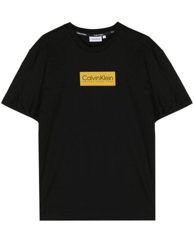 Calvin Klein Logo-detail Cotton T-shirt - Black