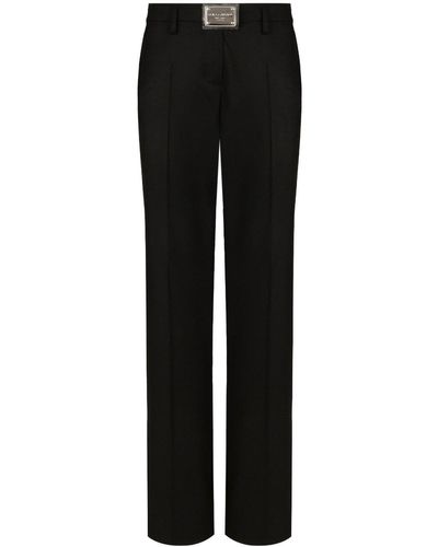 Dolce & Gabbana Straight Pantalon - Zwart