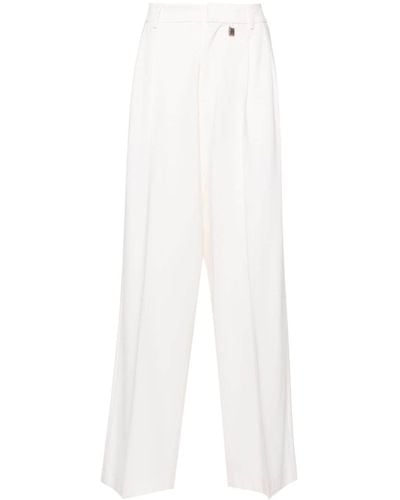 GIUSEPPE DI MORABITO Wide-leg Tailored Trousers - White