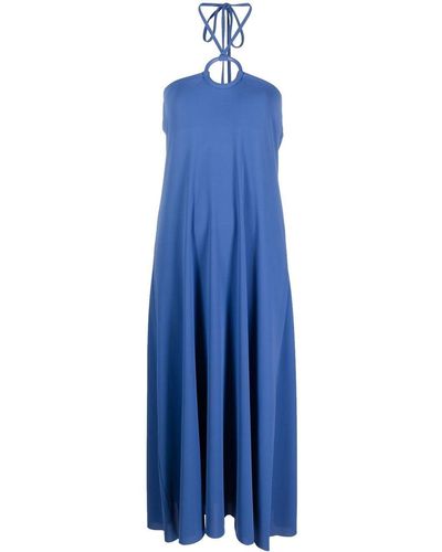 Eres Halterneck Midi Dress - Blue