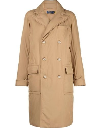 Polo Ralph Lauren Padded Double-breasted Coat - Natural