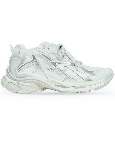 Balenciaga Runner Paneled Sneakers - White