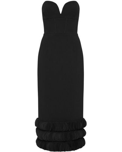Rebecca Vallance Adrena Flared Midi-dress - Black