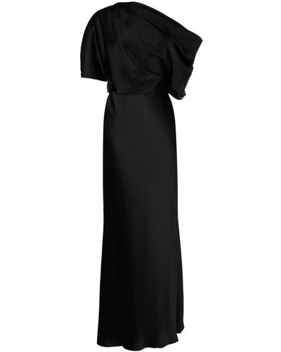 Amsale Robe longue à épaules dénudées - Noir