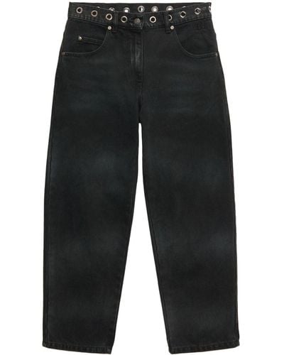 MSGM Jeans dritti con decorazione - Blu