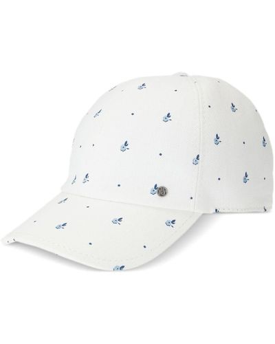 Maison Michel Tiger Floral-print Cap - White