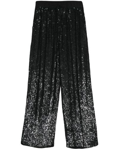 P.A.R.O.S.H. Sequin-embellished Trousers - Black