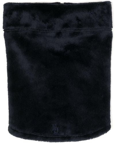 Undercover Logo-embroidered Fleece-texture Scarf - Black