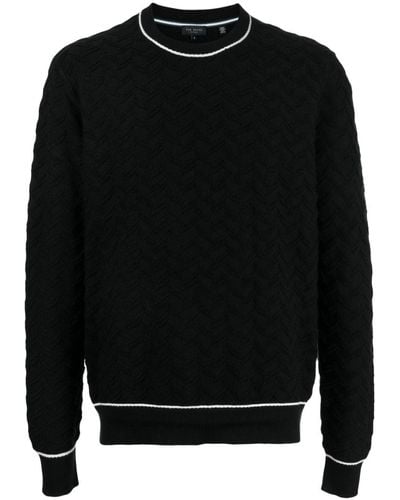 Ted Baker Sepal Chevron-knit Sweater - Black