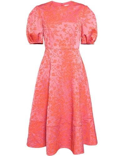 Erdem Damask-Kleid mit Blumen-Print - Pink
