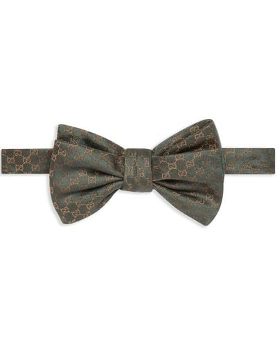 Gucci GG Silk Bow Tie - Green
