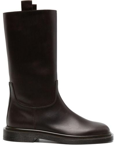 The Row Ranger Tubo Leather Boots - Black