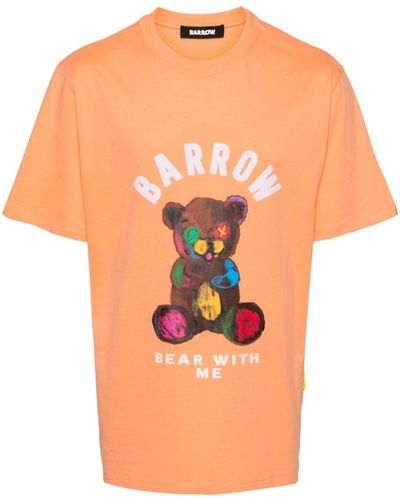 Barrow Logo-print Cotton T-shirt - Orange