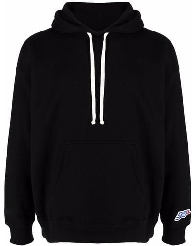 DIESEL Hoodie mit Logo-Patch - Schwarz