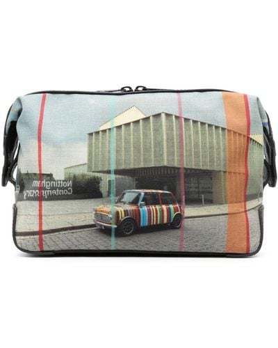 Paul Smith Kulturbeutel mit Nottingham Mini-Print - Grau