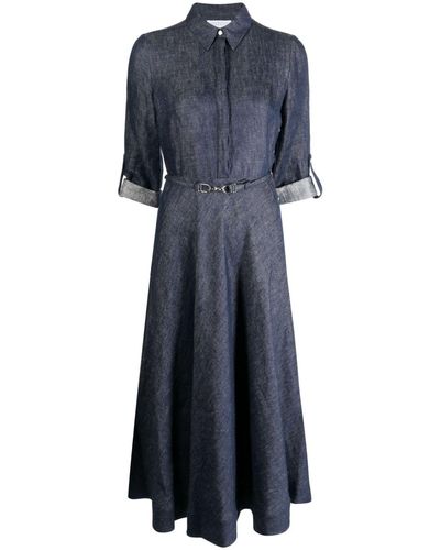 Gabriela Hearst Denim-shirt Midi Dress - Blue