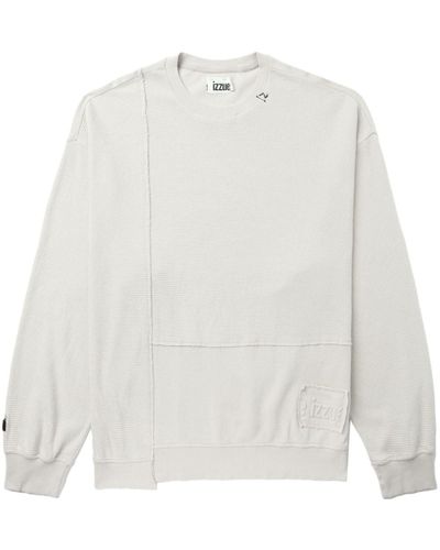 Izzue Asymmetric Cotton Sweatshirt - White
