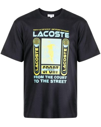 Lacoste Rene T-Shirt mit -Print - Schwarz